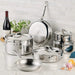 Hestan ProBond Luxe 10-Piece Clad Stainless Steel Cookware Set - Made in Italy - 31768 Base