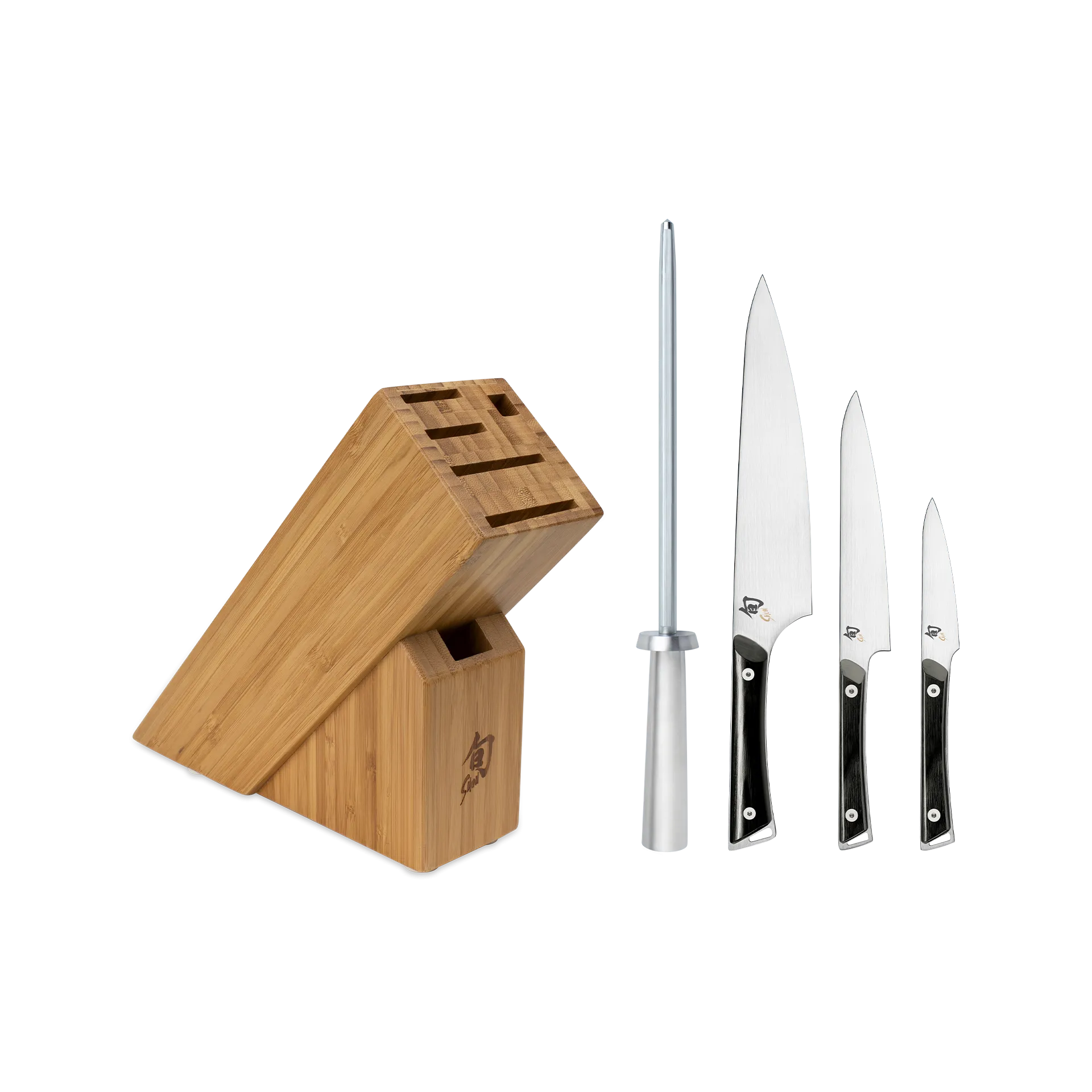 Shun Cutlery Kazahana 5-Piece Starter Block Set with Slimline Block GPTS0500 - Made in Japan