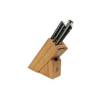 Shun Cutlery Kazahana 5-Piece Starter Block Set with Slimline Block GPTS0500 - Made in Japan Side