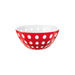 Guzzini Bowl Le Murrine Red White and Clear 25 cm - Made in Italy Red and White