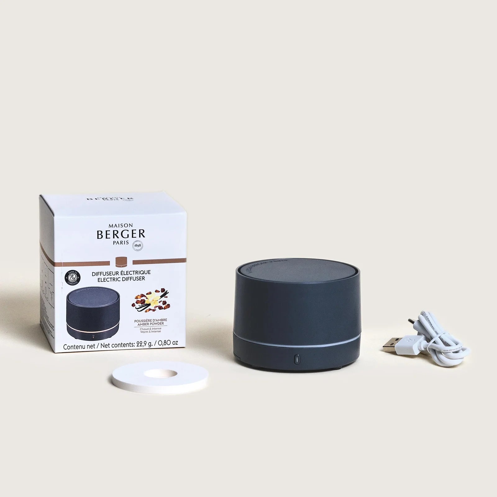 Maison Berger - Nomad Electric Diffuser Grey Amber Powder - 7033