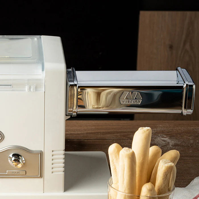 Marcato Pasta Fresca Bigoli Attachment - Made in Italy Electric Pasta Machine Attachment