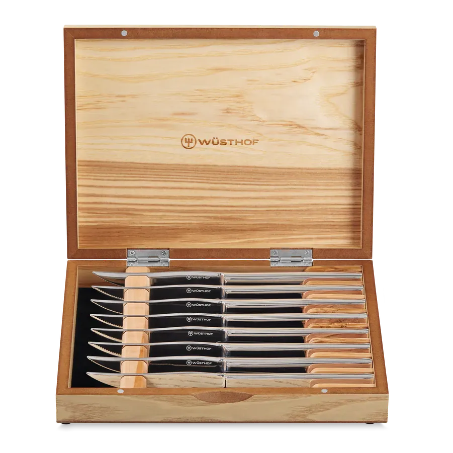 Wüsthof 8-Piece Stainless Mignon Steak Knife Set in Gift Box