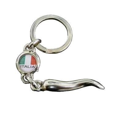 Cornicello Metal Italian Horn Charm Keychain-Consiglio's Kitchenware