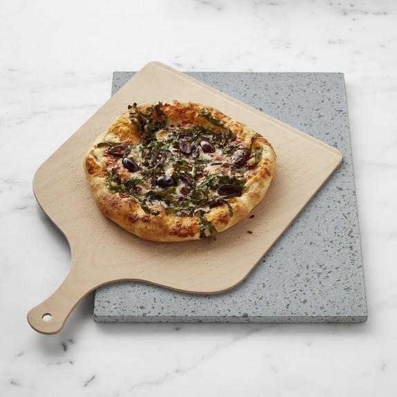 Eppicotispai - Pizza Peel And Stone Set (Mount Etna Lava Stone)-Consiglio's Kitchenware