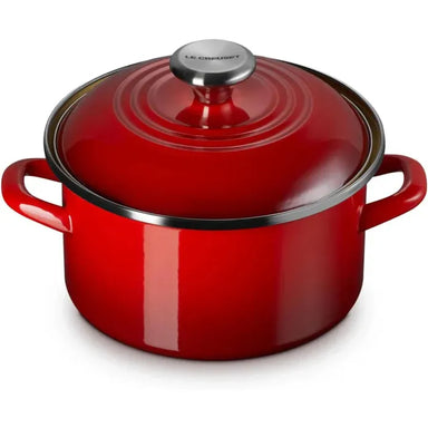 Le Creuset Petite Cerise Enameled Steel Stock Pot  - 3.7 L
