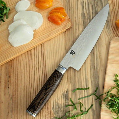 Shun Cutlery Premier 8" Chef's Knife TDM0706 - Made in Japan Cutting Board