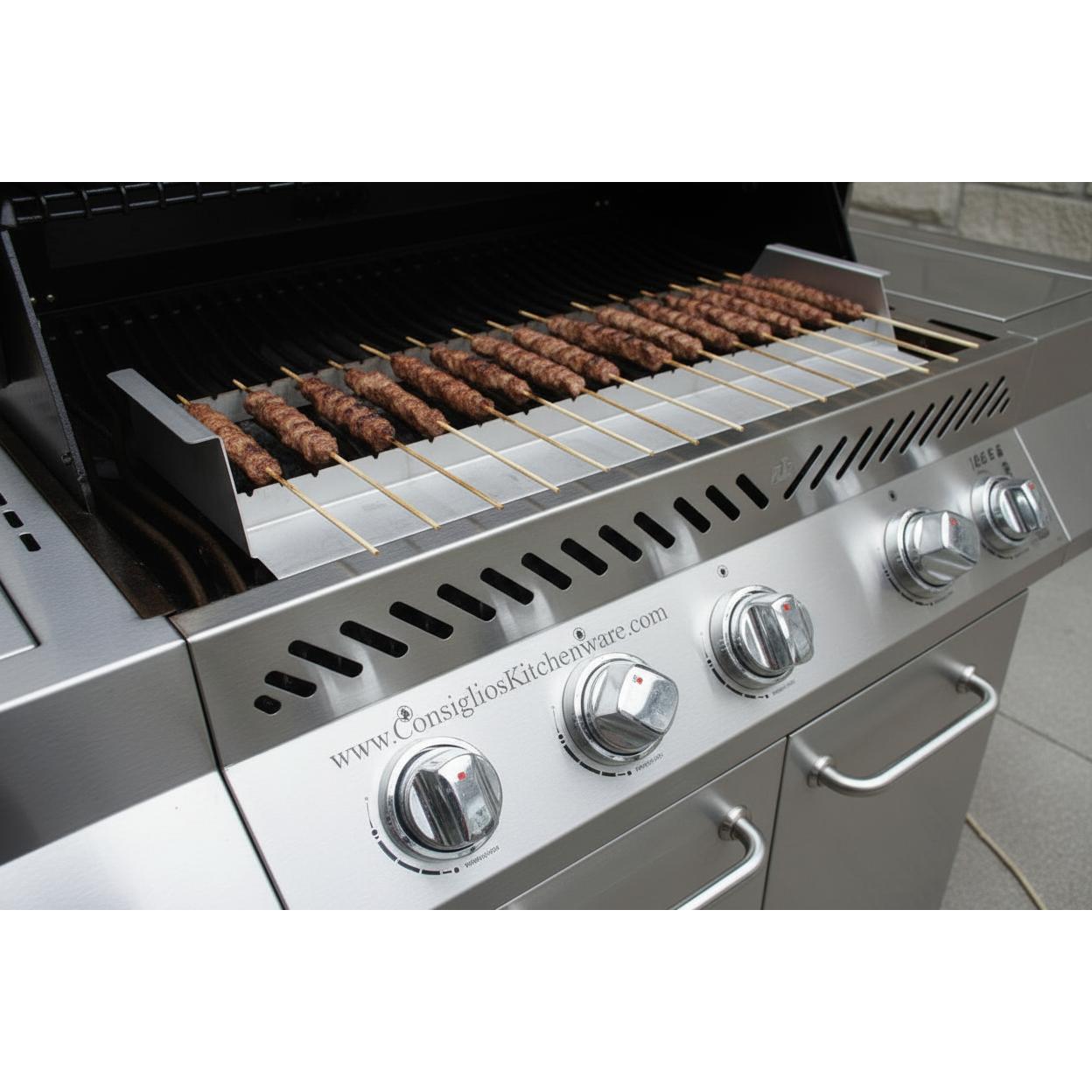 Stainless Steel Arrosticini / Speducci Grill for BBQ - Made in Canada for Grilling Arrosticini Italian Lamb Skewers