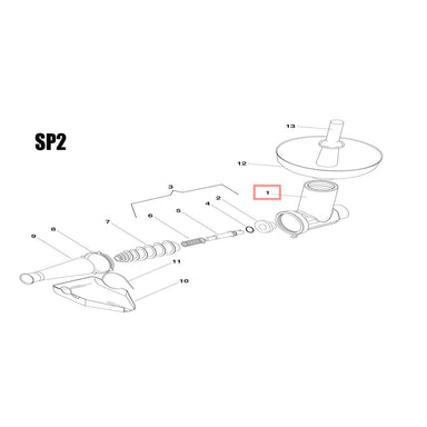Fabio Leonardi Replacement Body/Neck for SP2 Tomato Milling Attachment