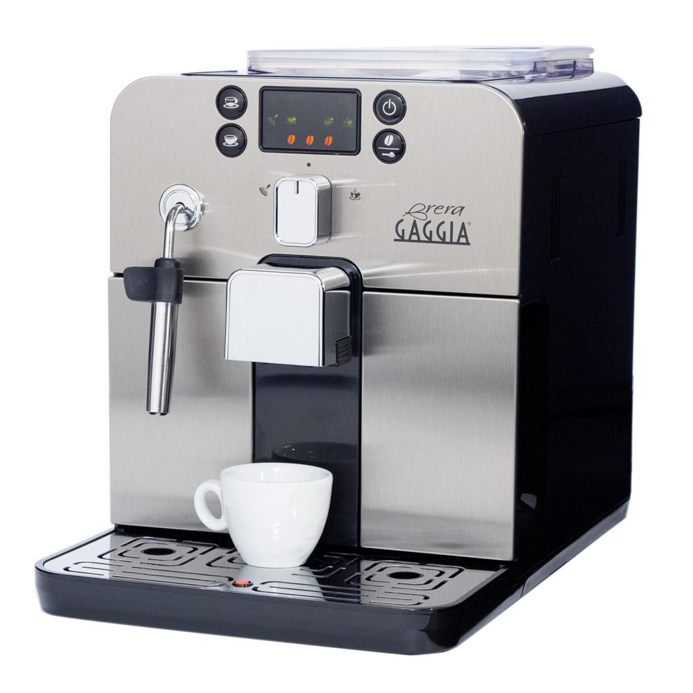 Gaggia Brera Black Espresso Machine Side View Canada