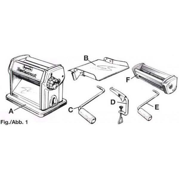 Imperia R220 Pasta Maker Diagram Canada