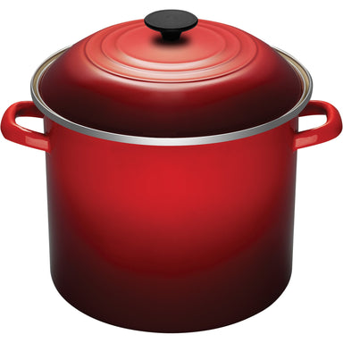 Le Creuset Cherry Red Enameled Steel Stock Pot  - 11.4L / 12 Qt -N5100-2667