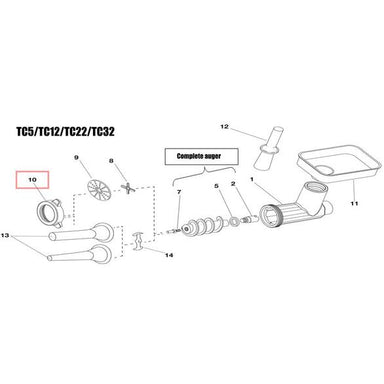 Fabio Leonardi TC22 Meat Grinder Locking Ring