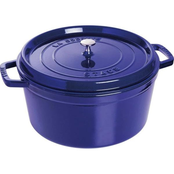 Staub - 7 Qt (6.7 L) Dark Blue Round Cocotte -40510-285