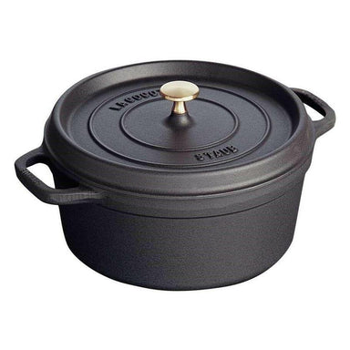 Staub - 1.25 QT (1.2 L) Matte Black Round Cocotte