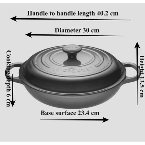 Le Creuset 3.5L Blueberry Shallow Braiser (30 cm) -LS2532-3092 Diagram