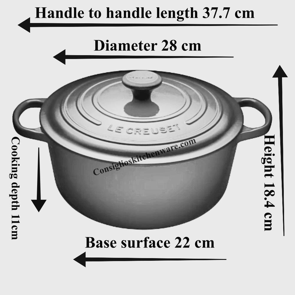 Le Creuset - 6.7L Cherry Red French/ Dutch Oven (28 cm) - LS2501-2867