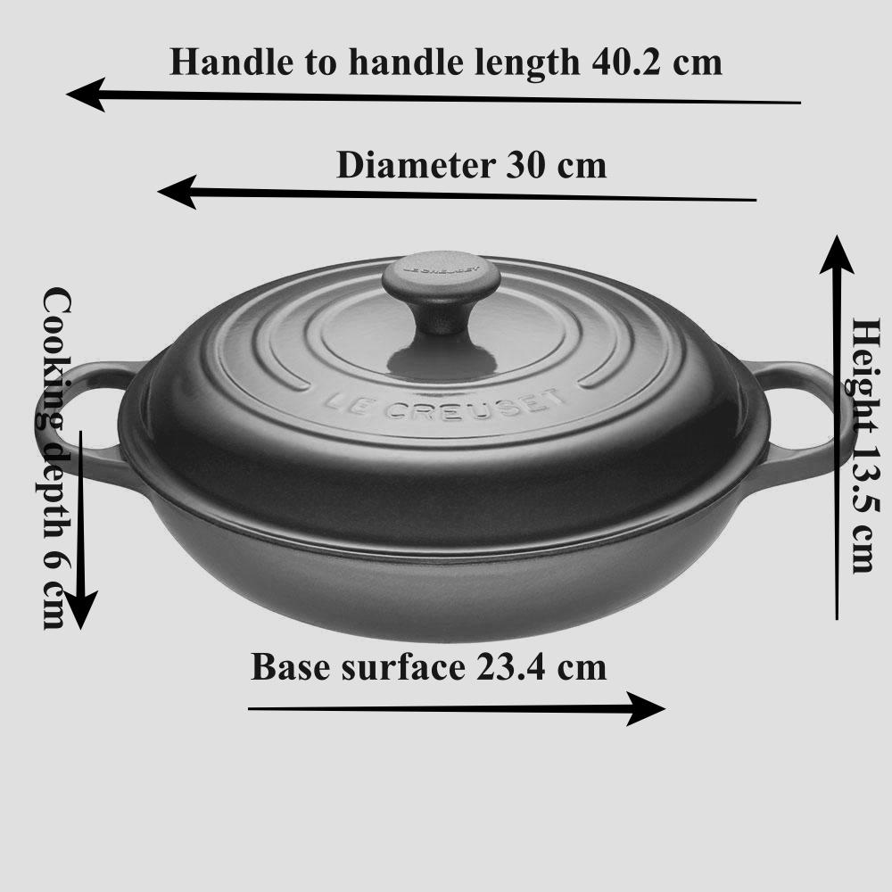 Le Creuset 3.5 L Flame Orange Shallow Braiser (30 cm) -LS2532-302