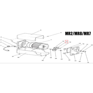 Fabio Leonardi Cast Iron Drive Gear For MR0/MR2/MR7/MR8/MR9 - 0.3HP/0.5HP/1HP