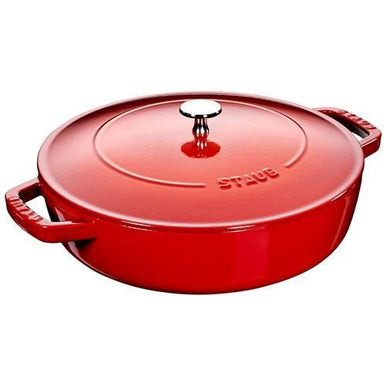 Staub - 3.8L (4QT) Cherry Red Chistera Braiser-Consiglio's Kitchenware